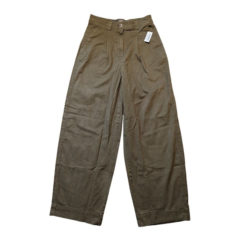 Old Navy Navy Olive Green, Extra high rise, Wide Leg, NWT; 6 Tall chino pants
